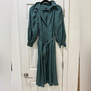 Ann Taylor Forest Green Midi Dress